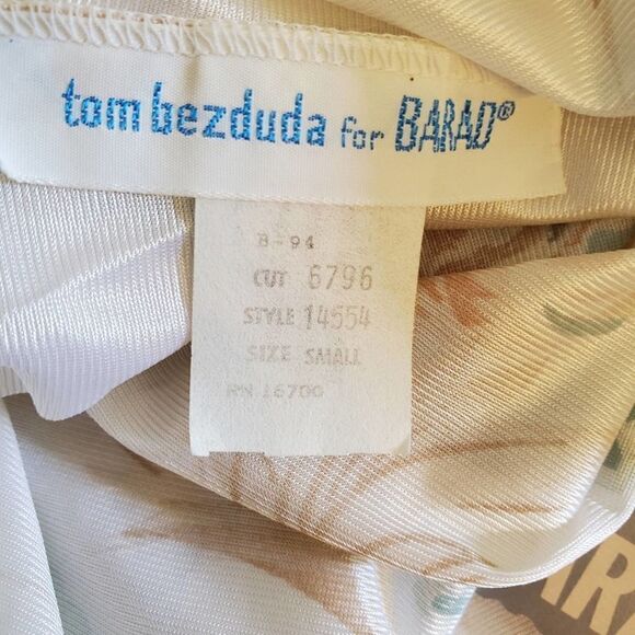 Tom Bezduda for Barad White Vintage Floral Pajama Set Jordan Marsh NWT - Picture 7 of 10